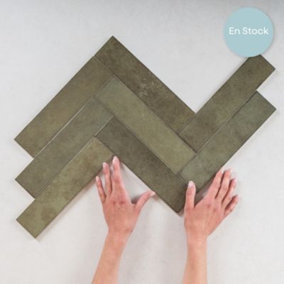 Carrelage mural Effet Zellige Vert Olive TRIBECA 6x24,6cm Sage Green
