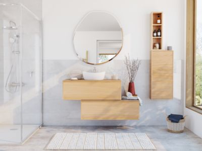 carrelage blanc marbre pour salle de bain , douche sol et murs Bastia - EOS  CARRELAGE