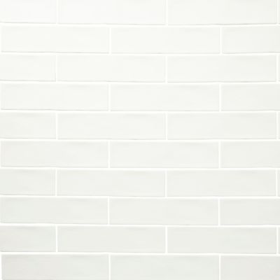 Carrelage mural intérieur blanc brillant effet carreaux anciens L.30,1 x l.7,5 cm x ép.8,5 mm, Vernisse