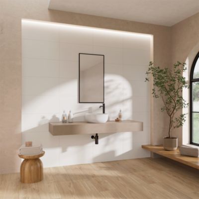 Carrelage mural intérieur blanc mat L.60 x l.30 cm x ép.8,5 mm, Perouso