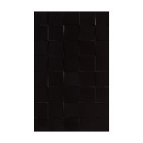 Carrelage mural noir 25x40cm Alexandrina décor 3D