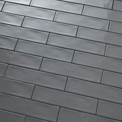 Carrelage mural Vernisse 30,1 x 7,5 cm gris foncé