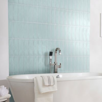 Carrelage mural Vernisse 7,5x30 cm bleu