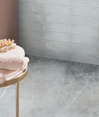 Carrelage mural Vernisse 7,5x30 cm gris clair