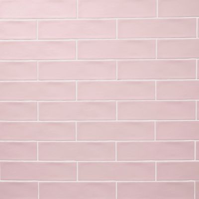 Carrelage mural Vernisse 7,5x30 cm rose