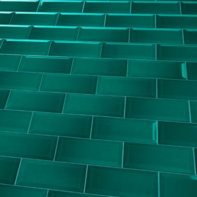 Carrelage mural vert 10x20cm Trentie