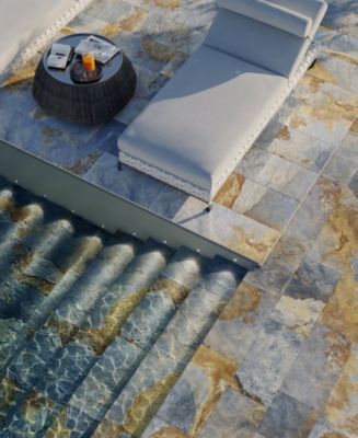 Carrelage Pierre de Bali 30x60 Thai Subak Azur R11 (Paquet de 1,44 m2) - Allocarrelage