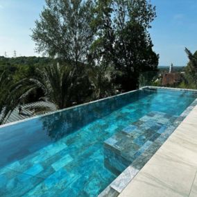 Carrelage Piscine BALI BLUE 30x60 cm EFFET PIERRE DE BALI