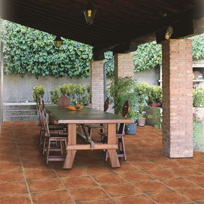 Carrelage pont du Gard - Cuir, Intérieur effet terre cuite - 29.5 cm x 29.5 cm x 0,8 cm - Vendu au m²