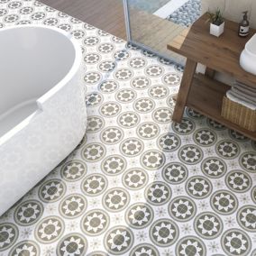 Carrelage premium effect ciment mat Basil 20x20 cm