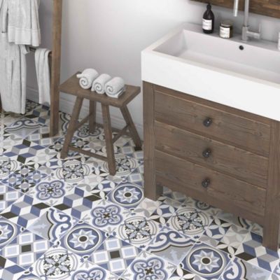 Carrelage premium effect ciment mat Matanzas Patchwork 20x20 cm