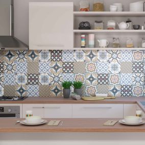 Carrelage premium effect ciment mat Santiago Patchwork 20x20 cm