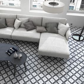 Carrelage premium effect ciment mat Star 20x20 cm