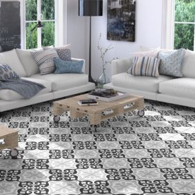 Carrelage premium effect ciment mat Zier 20x20 cm