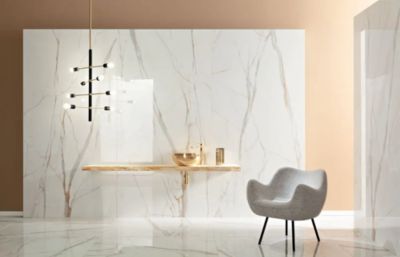 Carrelage rectifié pour sol ou mur intérieur ou extérieur 60 cm x 120 cm - Swiss Gold