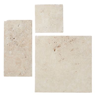 Carrelage sol beige multi formats Travertino pierre naturelle