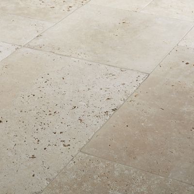 Carrelage sol beige multi formats Travertino pierre naturelle