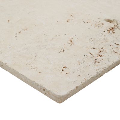 Carrelage sol beige multi formats Travertino pierre naturelle