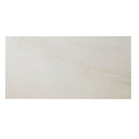 Carrelage sol blanc 30 x 60 cm Palemon Stone