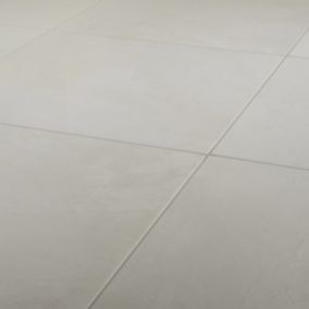 Carrelage sol blanc 60 x 60 cm Floated