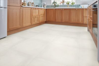 Carrelage sol blanc cassé effet béton L.60 x l.60 cm x ép.10 mm, Smooth