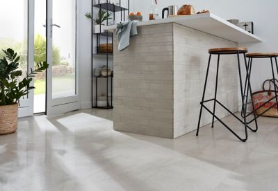 Carrelage sol blanc Lapatto 30 x 60 cm Palemon Stone