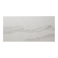 Carrelage sol blanc poli 37 x 75 cm Ultimate Marble