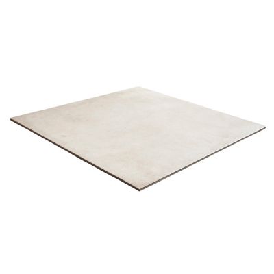Carrelage sol effet béton ivoire L.61,6 x l.61,6 cm x ép.8,5 mm, Konkrete