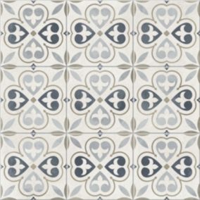 Carrelage sol effet carreaux de ciment Stella fint 60x60 cm  - Réflex Boutique