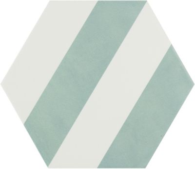 Carrelage sol et mur à rayures coloris bleu clair Meraki 22,8 x 19,8 cm