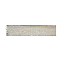 Carrelage sol et mur blanc 13,6 x 61,4 cm Lam Océan (vendu au carton)