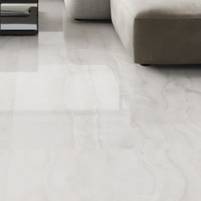 Carrelage sol et mur blanc brillant Onyx 60 x 120 cm