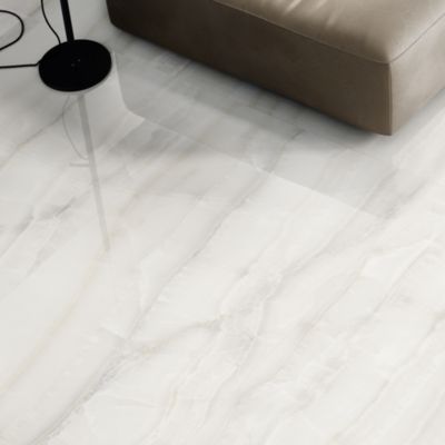 Carrelage sol et mur blanc brillant Onyx 60 x 120 cm