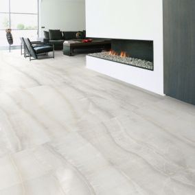 Carrelage sol et mur blanc mat Onyx 60 x 120 cm