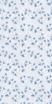 Carrelage sol et mur bleu Floral 60 x 120 cm