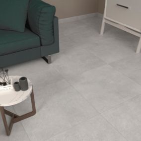 Carrelage sol et mur District gris clair 60x60cm Ecoceramic