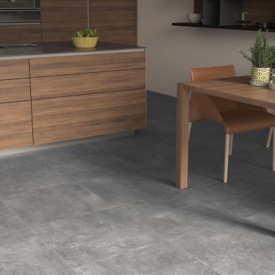 Carrelage sol et mur District gris moyen 60x60cm Ecoceramic