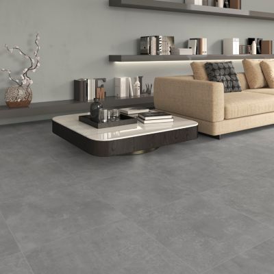 Carrelage sol et mur District gris moyen 60x60cm Ecoceramic