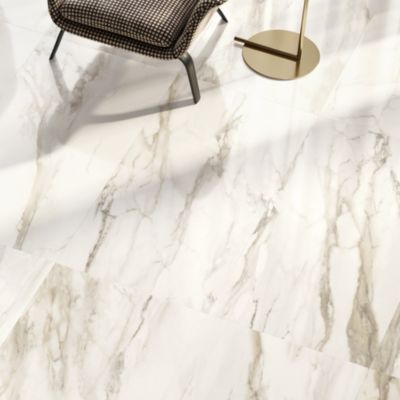 Carrelage sol et mur doré brillant Prestige 60 x 120 cm