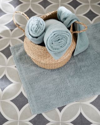 Carrelage sol et mur effet carreaux de ciment tons gris L.45 x l.45 cm x ép.9,5 mm, Mediterranea Toscana