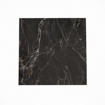 Carrelage sol et mur effet marbre anthracite brillant L.60,8 x l.60,8 cm x ép.8,5 mm, GoodHome Aruma