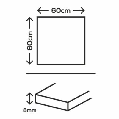 Carrelage sol et mur effet marbre beige brillant L.60 x l.60 cm x ép.8 mm, Musetta