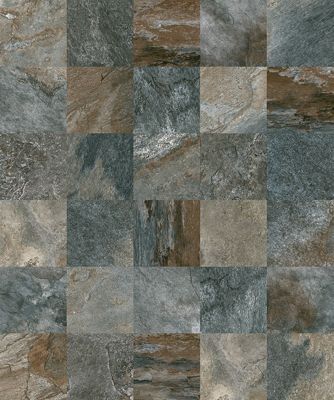 Carrelage sol et mur effet pierre oxydée L.20 x l.20 cm x ép.7,7 mm, Denali