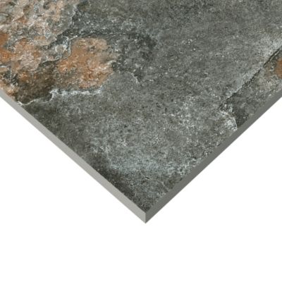 Carrelage sol et mur effet pierre oxydée L.20 x l.20 cm x ép.7,7 mm, Denali