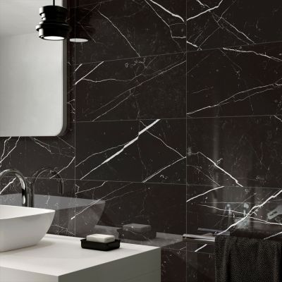 Carrelage Mural Et Sol En Marbre Noir – Mosaik-Netzwerk, Aspect Antique, 305x305x10mm