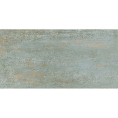 Carrelage sol et mur en grès cérame émaillé effet béton vert sauge mat L.60 x l.30 cm x ép.7,4 mm, Upper