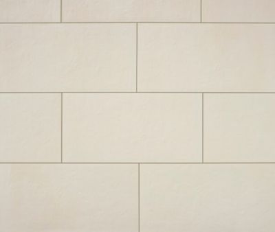 Carrelage sol et mur grès cérame effet pierre blanc cassé mat 30 x 60 cm Chalky GoodHome