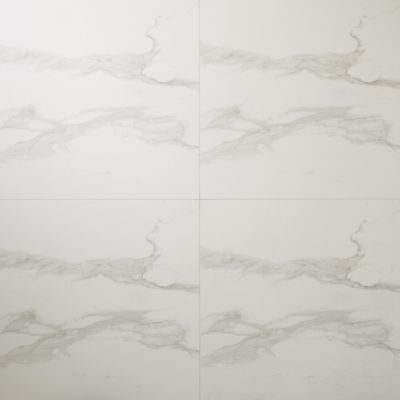 Carrelage sol et mur grès cérame émaillé marbre blanc 60 x 60 cm Ultimate