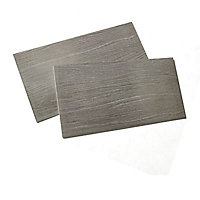 Carrelage sol et mur gris 30 x 60 cm Wood Métal (vendu au carton)