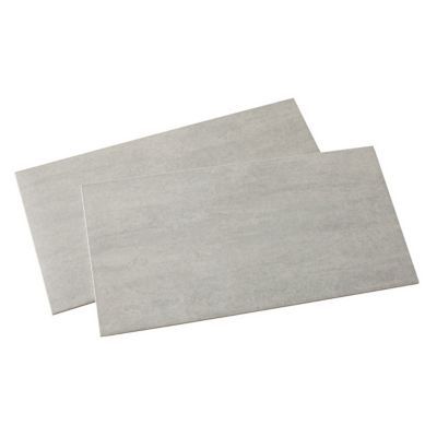 Carrelage sol et mur gris 31 x 61,8 cm Treggia (vendu au carton)